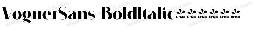 VoguerSans BoldItalic字体转换
